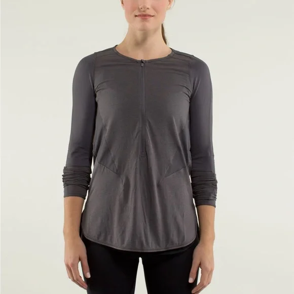 Lululemon Ride Inside Long Sleeve Soot Light - Picture 2 of 7